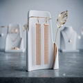 Gold Chain Mesh Fringe Drop Earrings