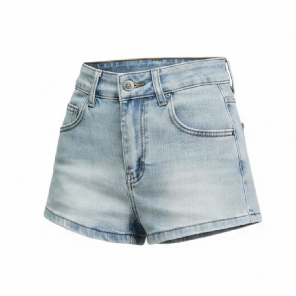 Bow-Detail Denim Shorts