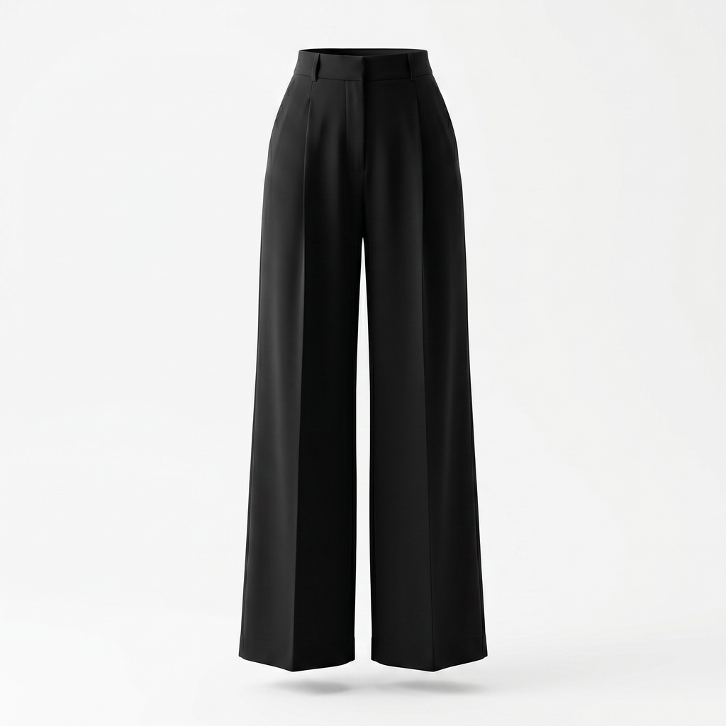 Black Tailored Blazer & Wide-Leg Trouser Co-Ord Set