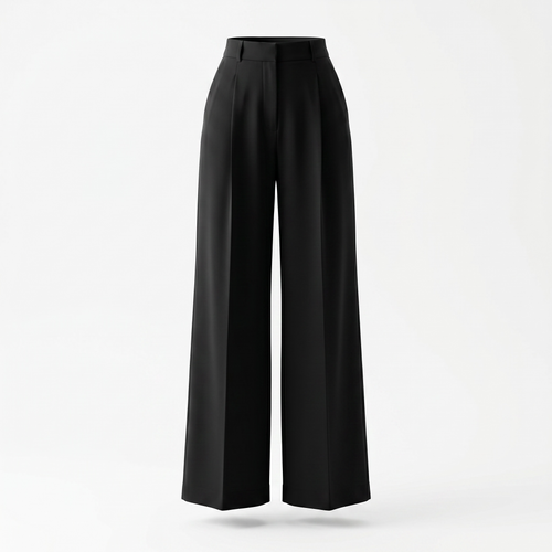 Black Tailored Blazer & Wide-Leg Trouser Co-Ord Set