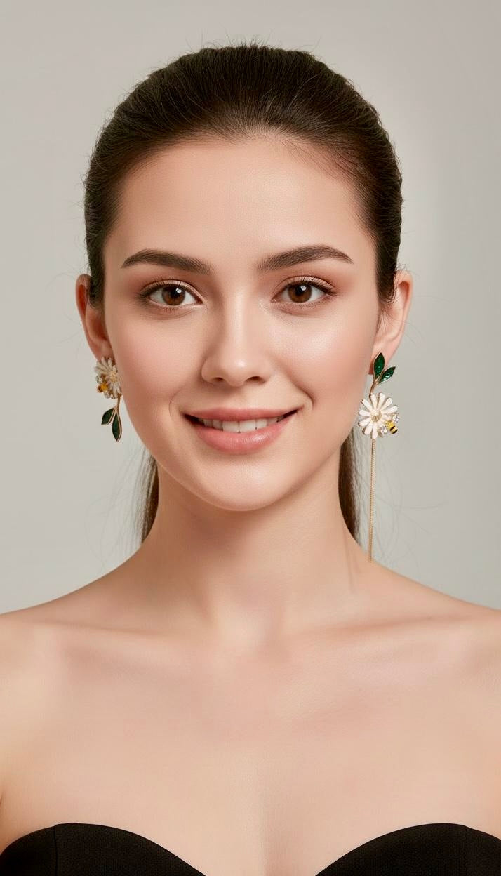 Daisy & Bee Drop Earrings