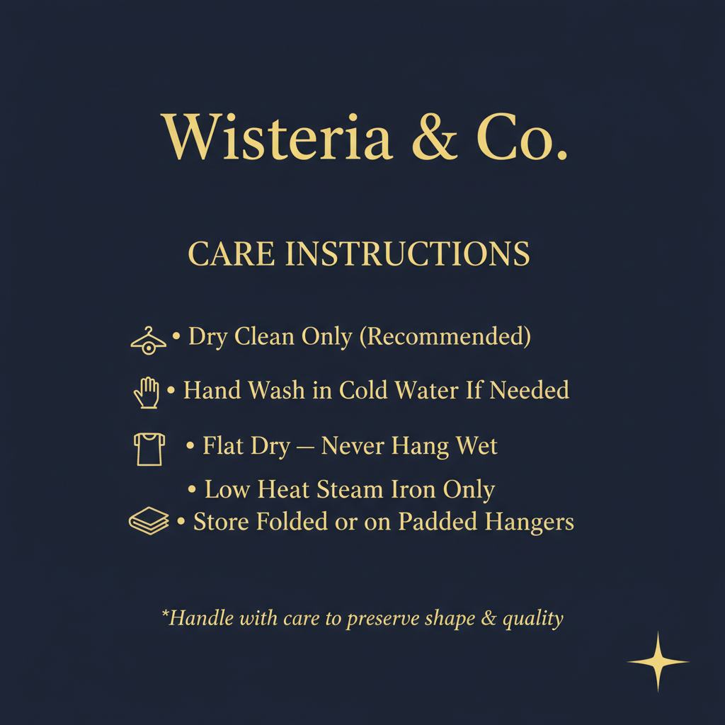 Care Instructions Card