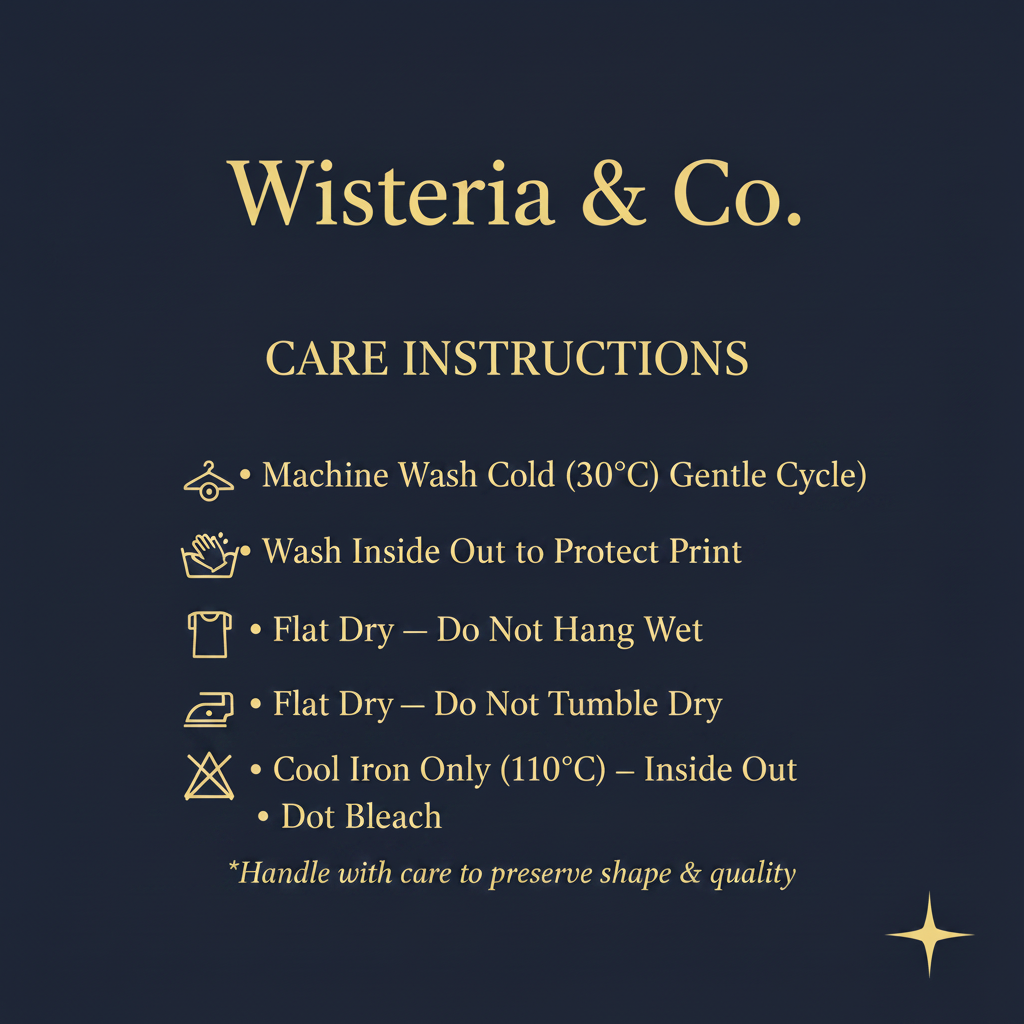 Care Instructions Card