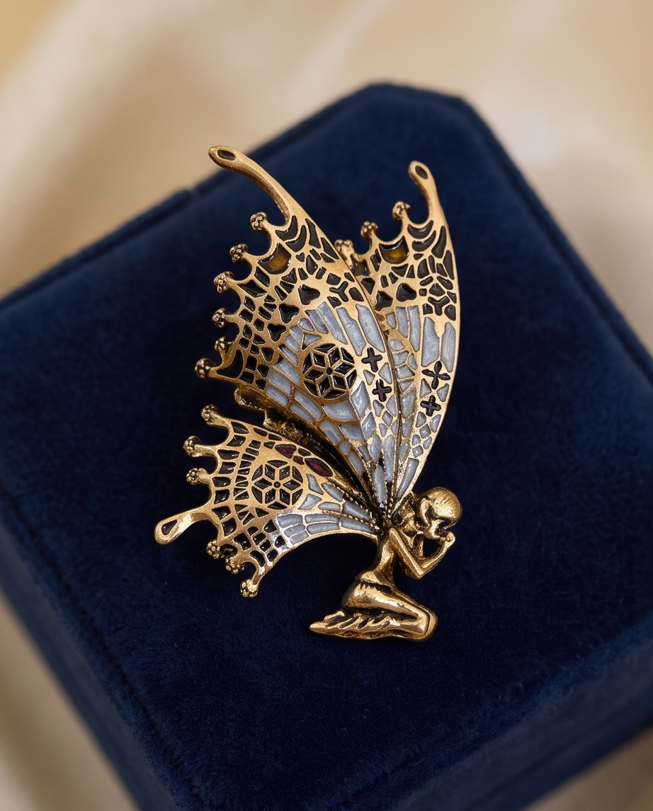 Gold Fairy Wing Brooch