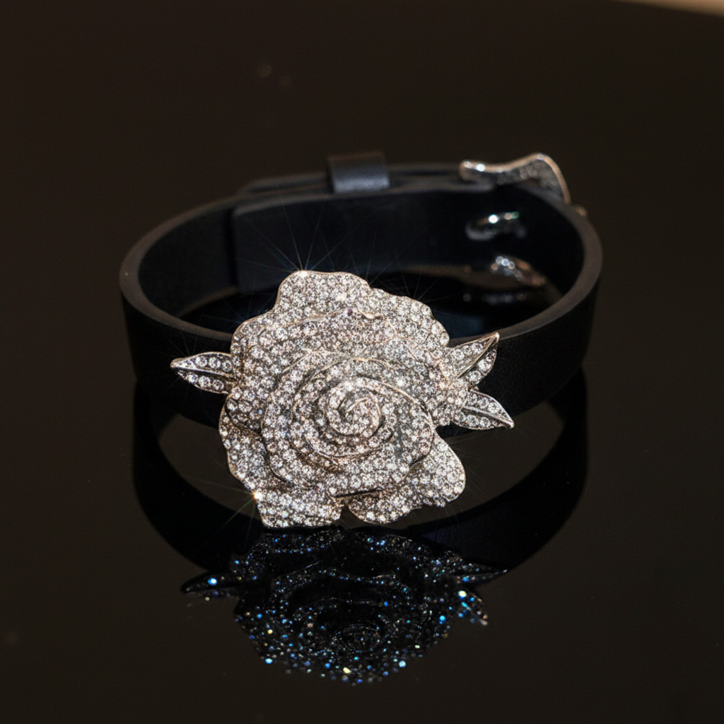 Crystal Pavé Rose Bracelet Staging