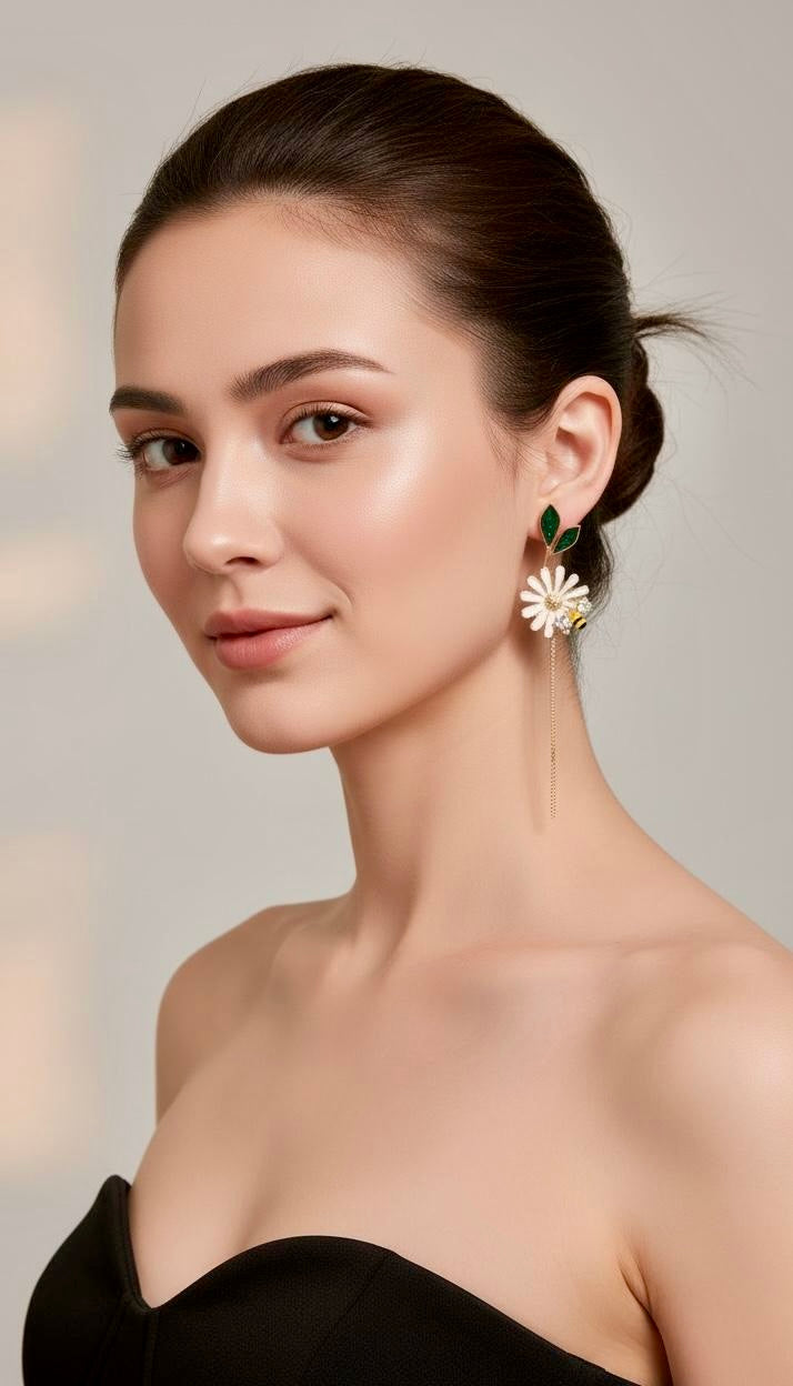 Daisy & Bee Drop Earrings