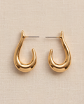 Gold Chunky Hook Drop Earrings