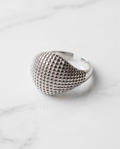 Silver Plated Dot Dome Ring