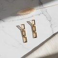 Gold Chain-Link Earrings Staging