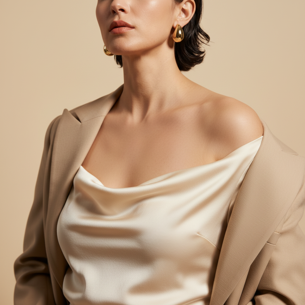 Gold Dome Earrings - Half Body Lifestyle