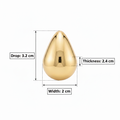 Gold Teardrop Earring Measurement Diagram