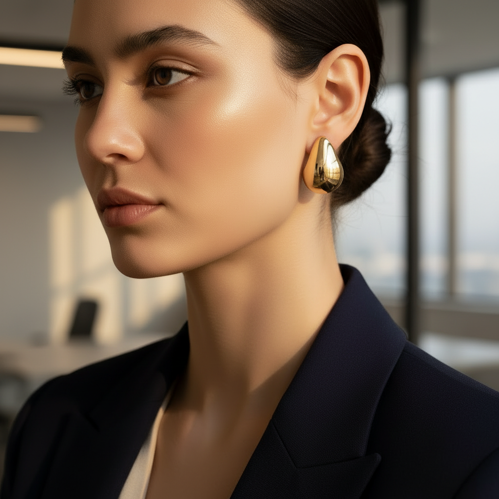 Gold Teardrop Large — Office Formal