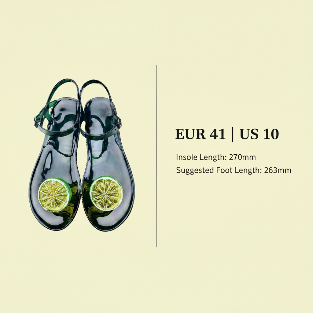 Size Guide — EUR 41 / US 10 | Insole 270mm | Foot 263mm