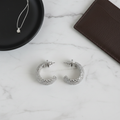 Flat lay product staging — marble surface