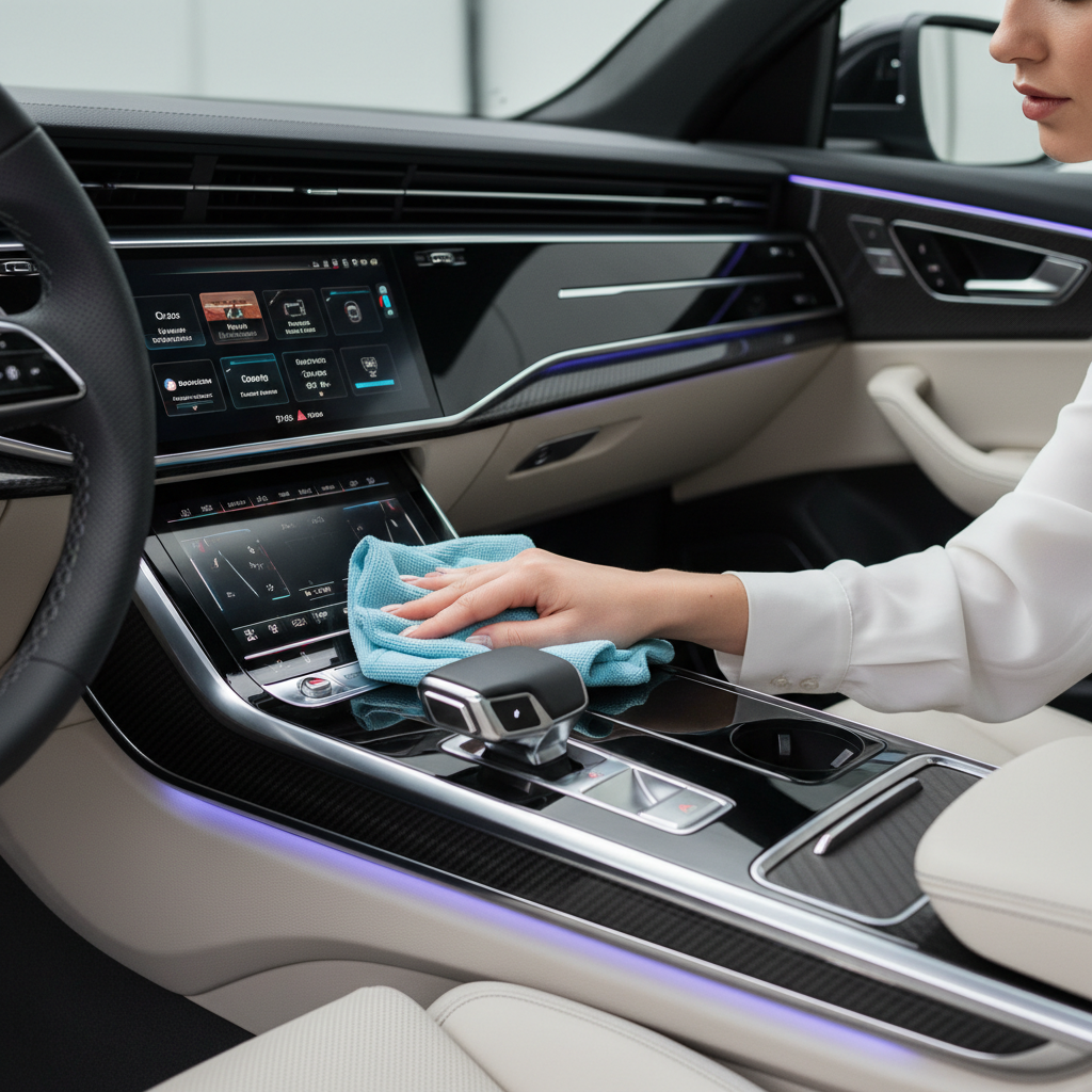 Audi Interior Car Cleaning Kit — Detailing Brush, Microfibre Cloth & Storage Case