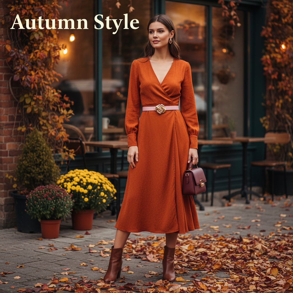 Pink Rose Belt – Smart Casual Autumn Style