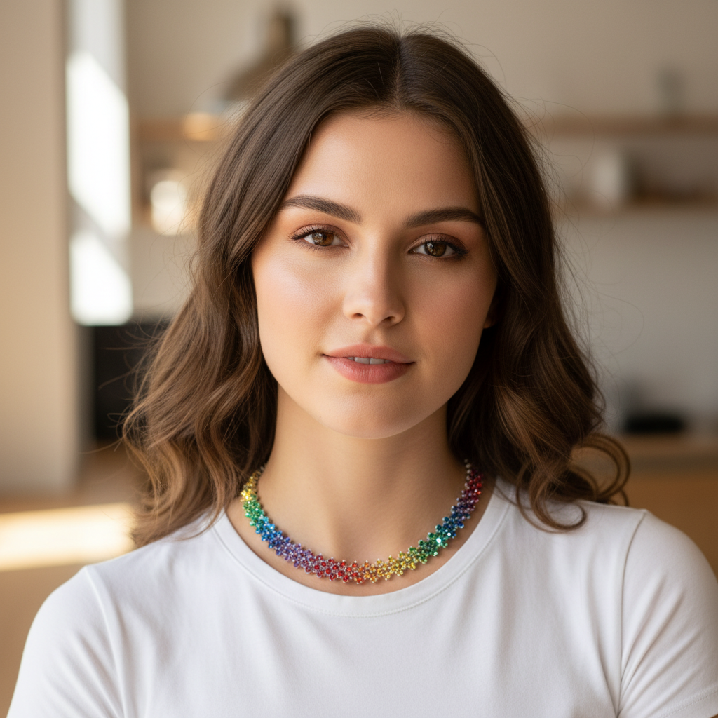 Rainbow Crystal Choker — Casual