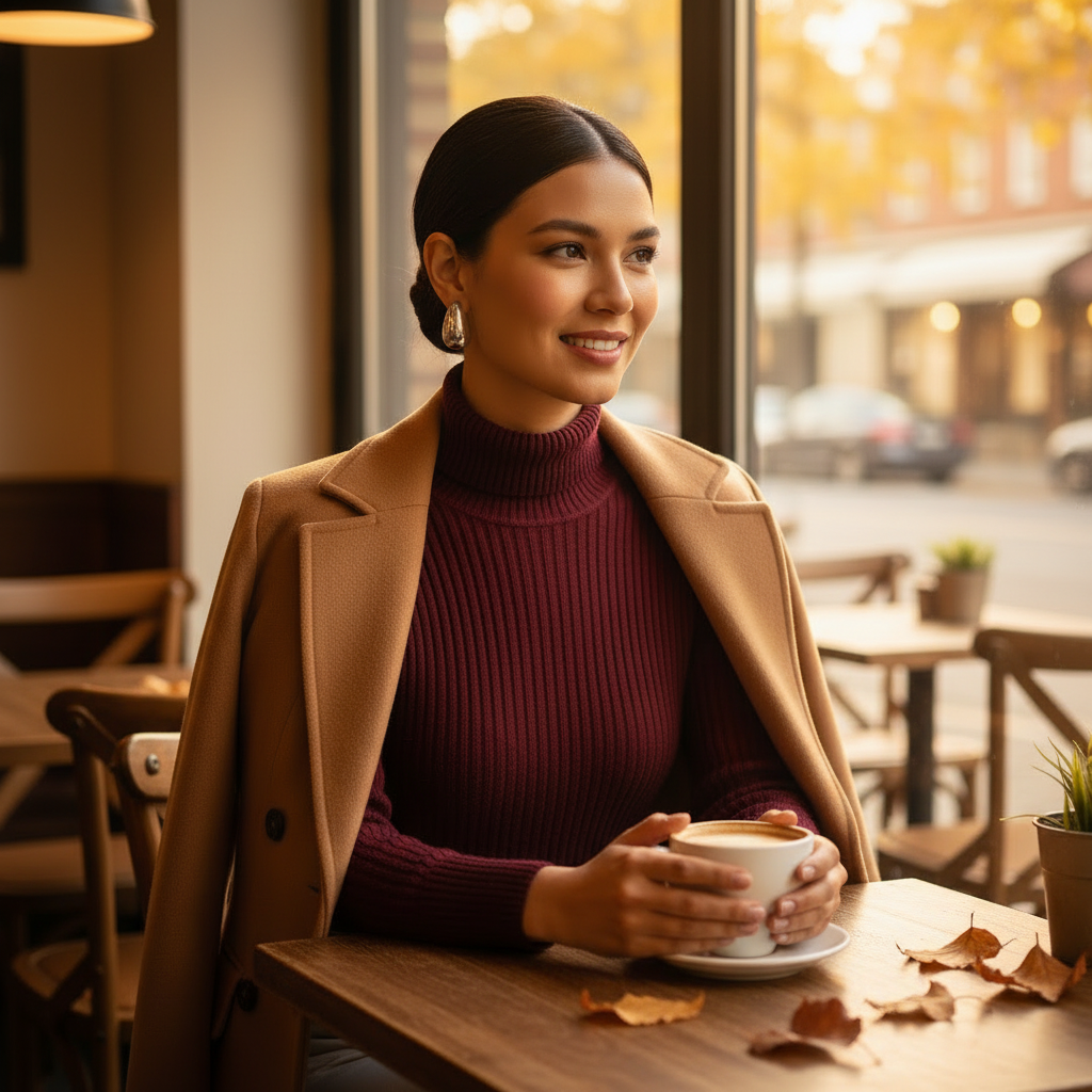Silver Earrings - Autumn Café