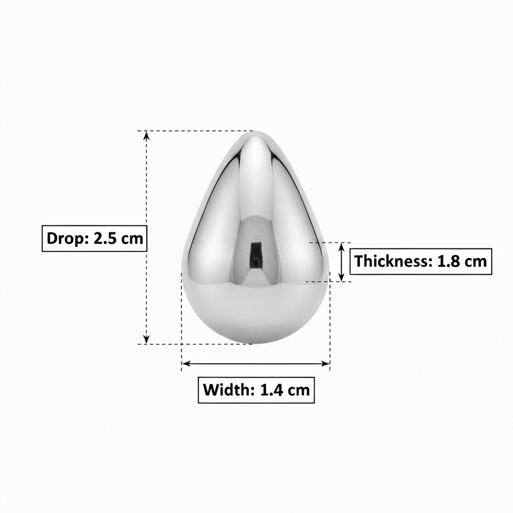 Silver Teardrop Earring - Small