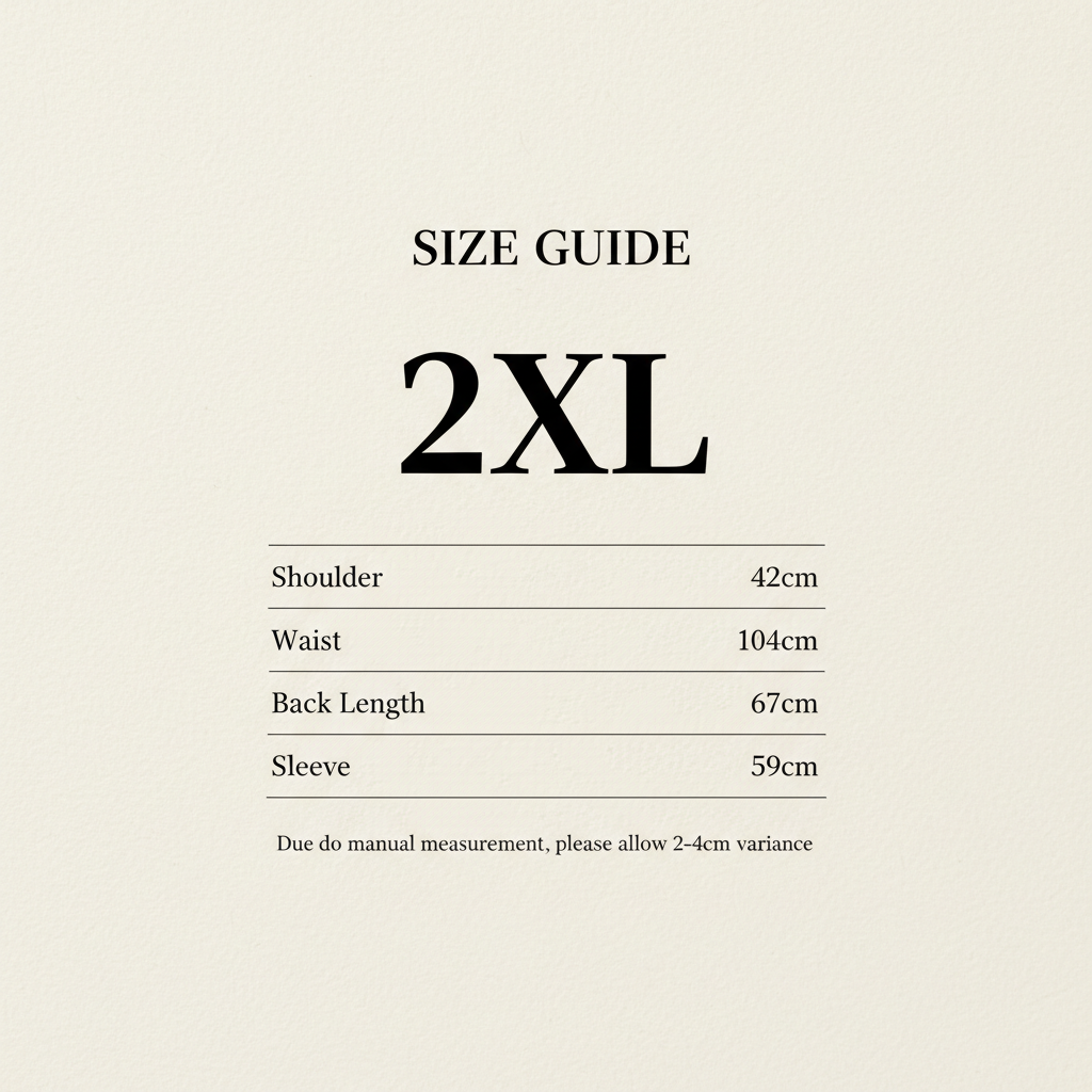 Size Guide 2XL