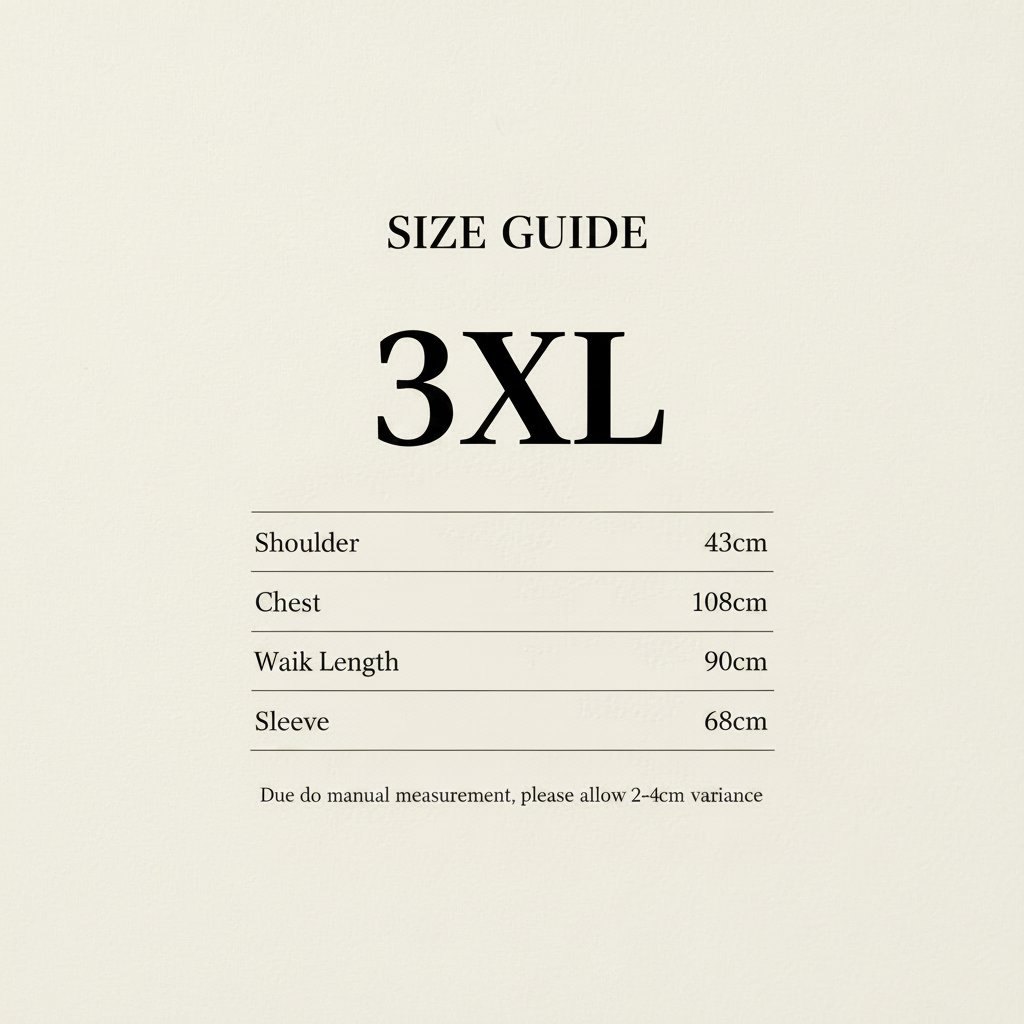 Size Guide 3XL