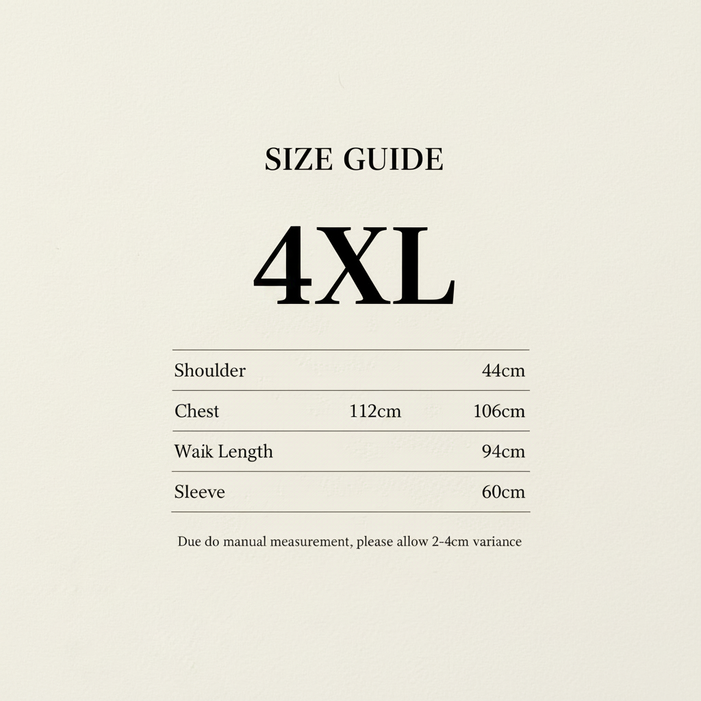 Size Guide 4XL