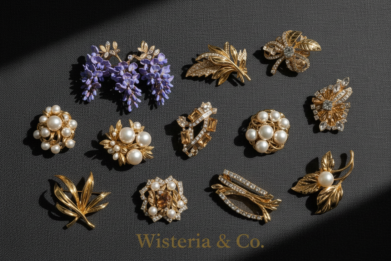 The Brooch Edit — Wisteria & Co. on Charcoal